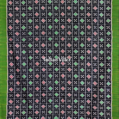 Black Green Contemporary Body Pasapali Silk Saree