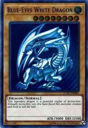 Blue-Eyes White Dragon (Version 2: Facing Left)  - LCKC-EN001 - Ultra Rare - 1st Edition