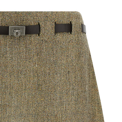 Ferragamo Gancini Belt Skirt