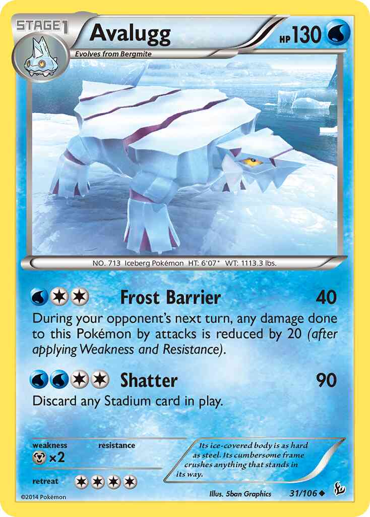 Avalugg - 31/106 - Uncommon [xy2-31] [Non-Holo]
