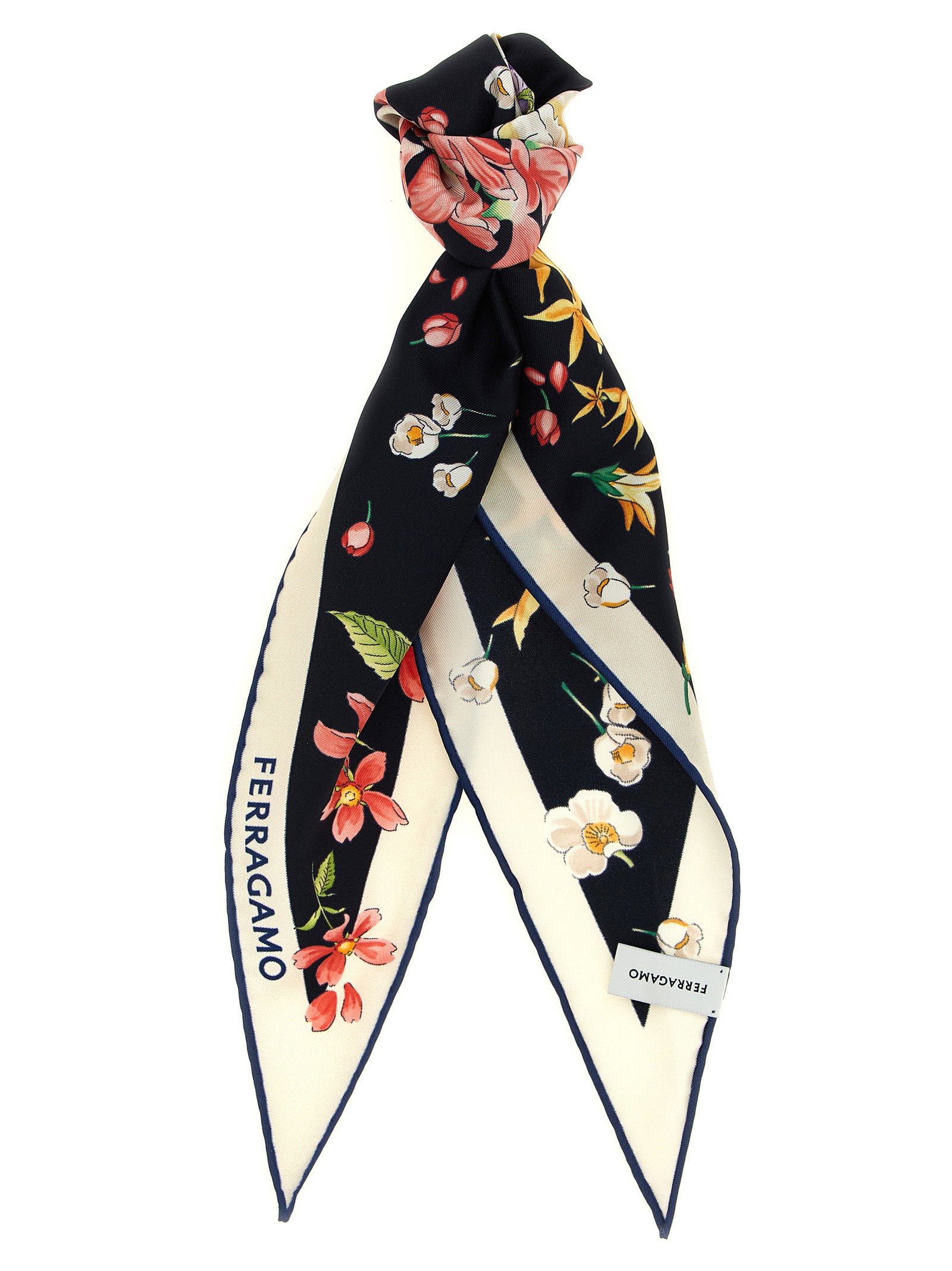 Ferragamo Primavera Print Diamond Scarf
