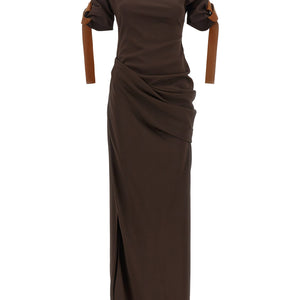 Ferragamo Dress With Leather Straps