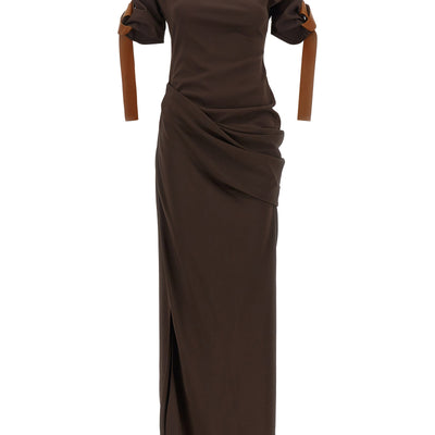 Ferragamo Dress With Leather Straps