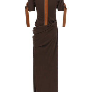 Ferragamo Dress With Leather Straps
