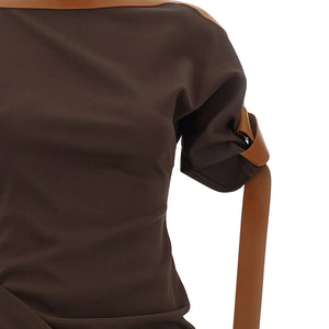 Ferragamo Dress With Leather Straps