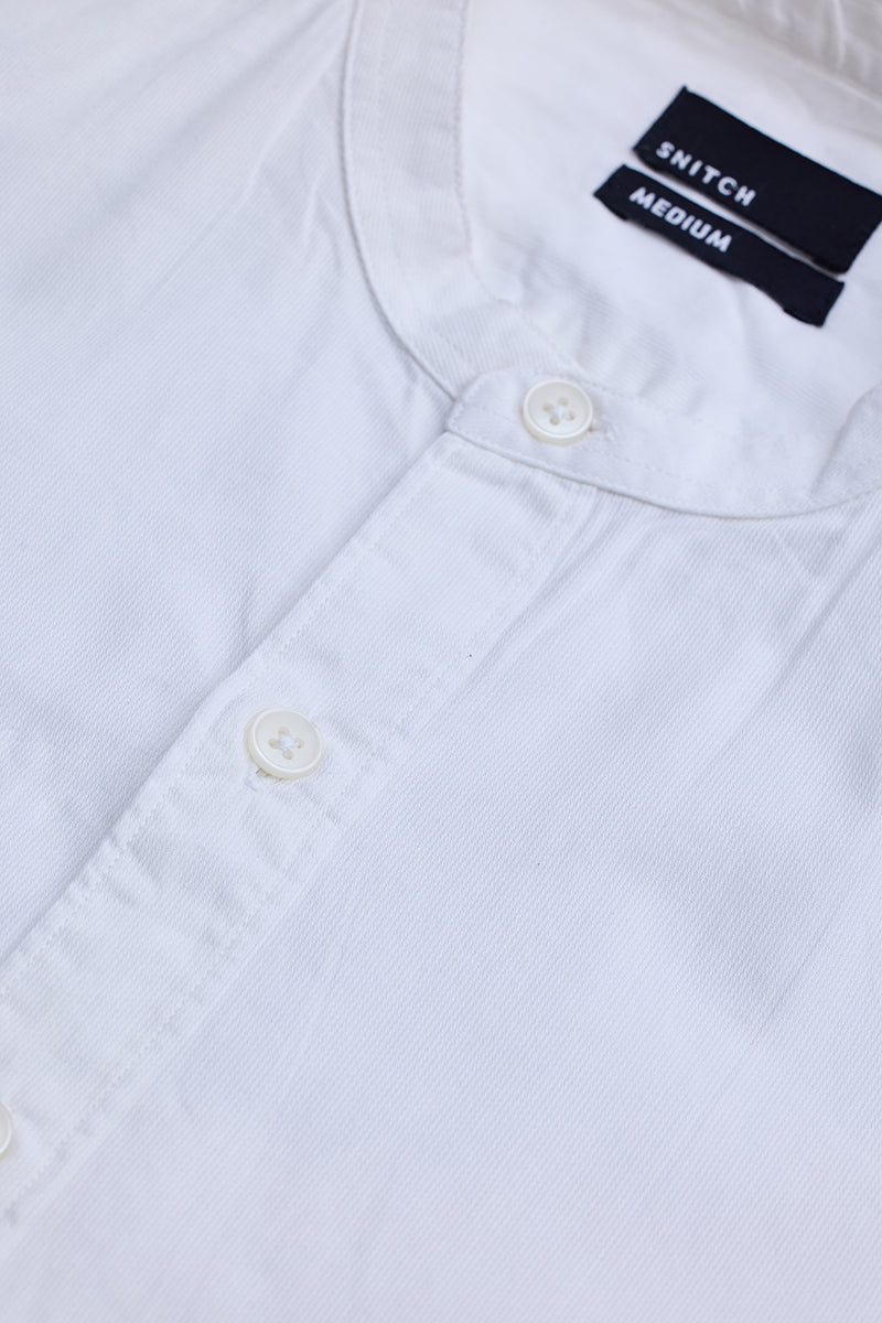 White Mandarin Shirt