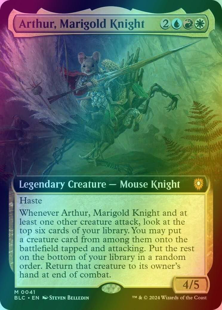 Arthur, Marigold Knight [41] [Extended Art] [Bloomburrow: Commander] [Foil]