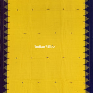 Yellow Odisha Handloom Natural Dye Kotpad Cotton Saree