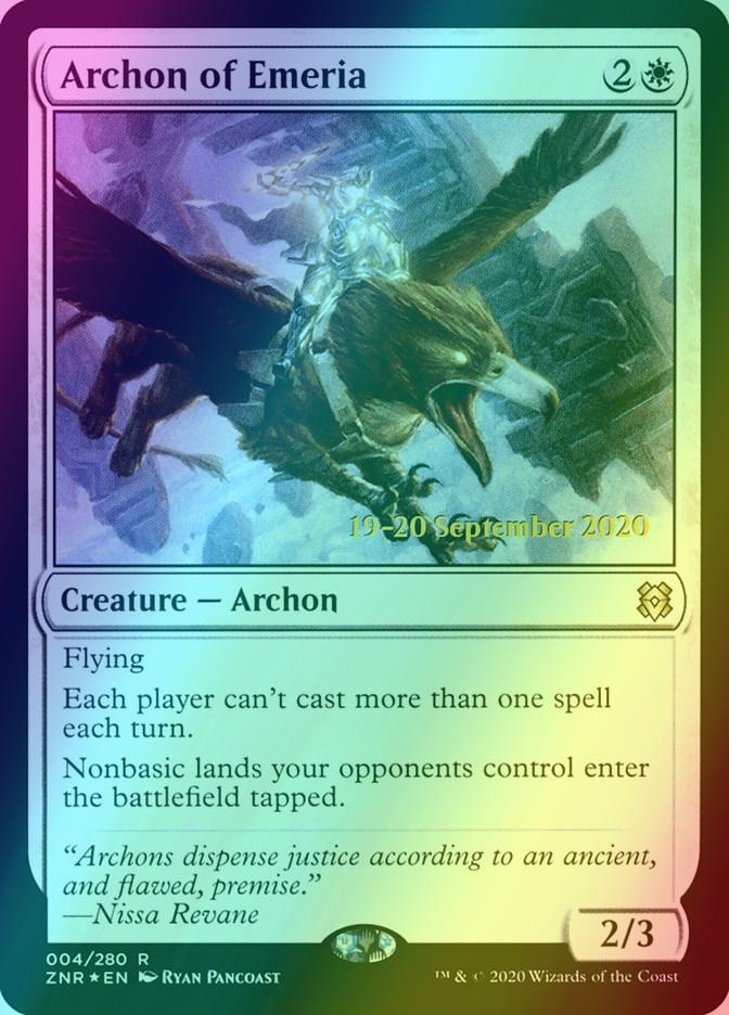 Archon of Emeria [Prerelease] [4s] [Zendikar Rising Promos] [Foil]