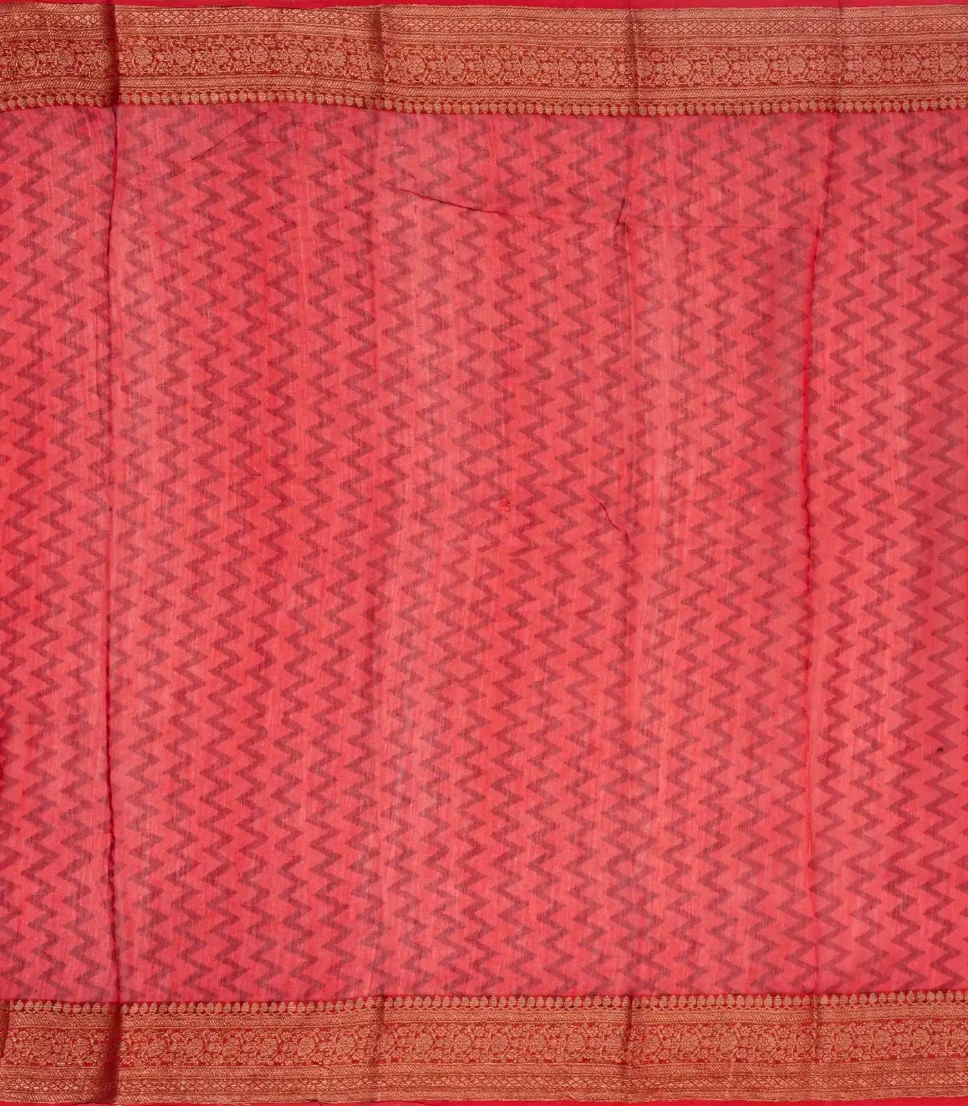 Dark Green Woven Chanderi Cotton Saree With Contrast Border