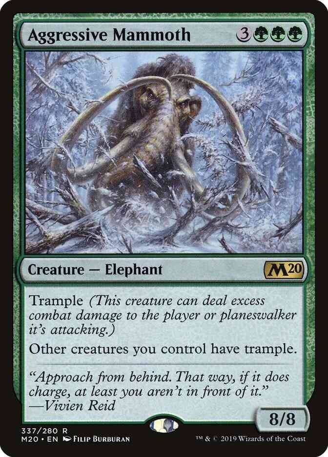 Aggressive Mammoth [337] [Welcome Deck Exclusive] [Core Set 2020] [Non-Foil]