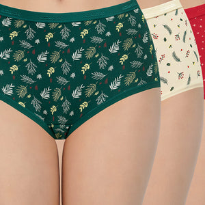 Print High Rise Full Brief Panties (Pack of 3)