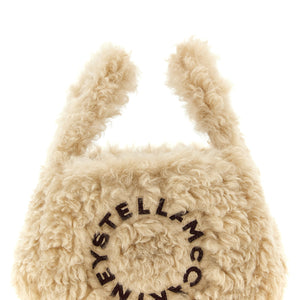 Stella Mccartney Shearling Logo Shoulder Bag