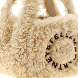 Stella Mccartney Shearling Logo Shoulder Bag