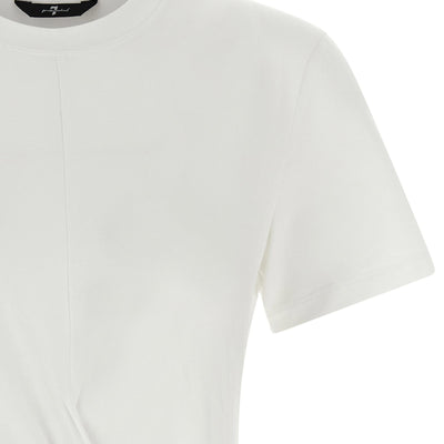 7 For All Mankind Draped Detail T-shirt