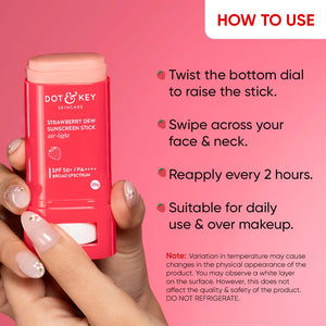 Strawberry Dew Sunscreen Stick SPF 50+ PA++++