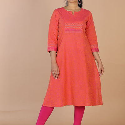 Festive cotton blockprinted kurti