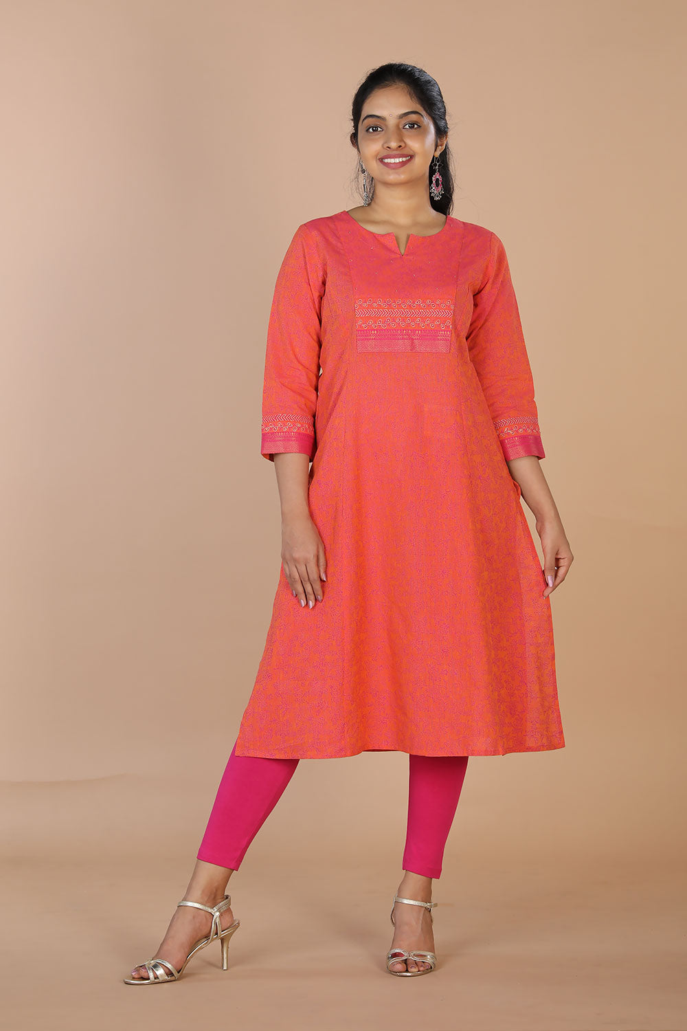 Festive cotton blockprinted kurti