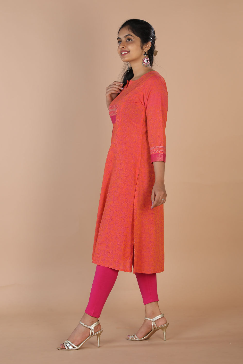 Festive cotton blockprinted kurti