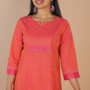 Festive cotton blockprinted kurti