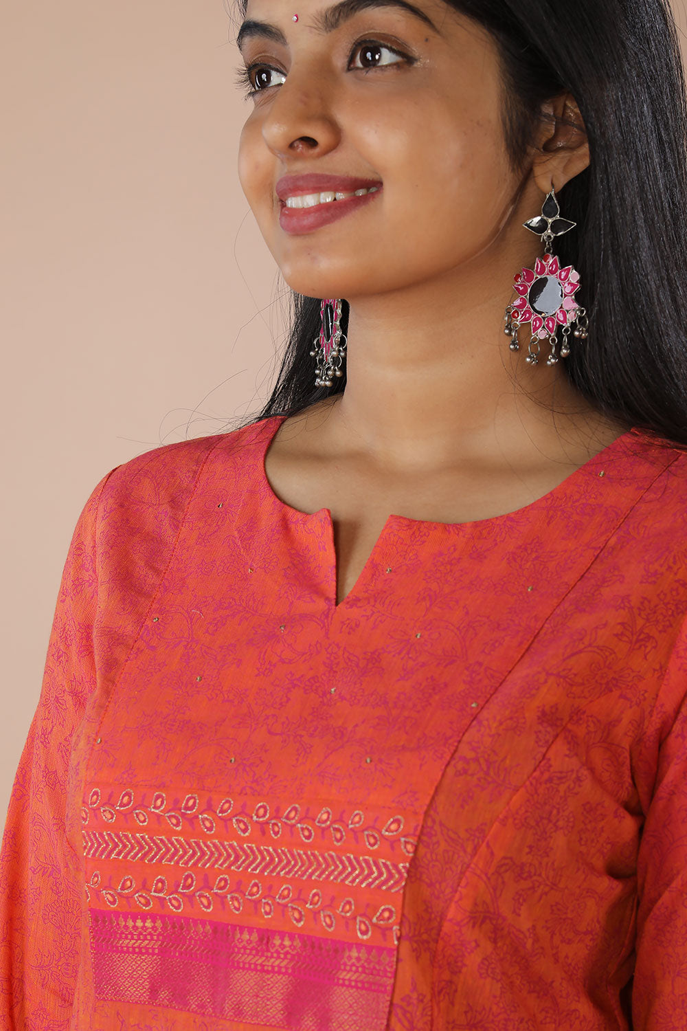 Festive cotton blockprinted kurti