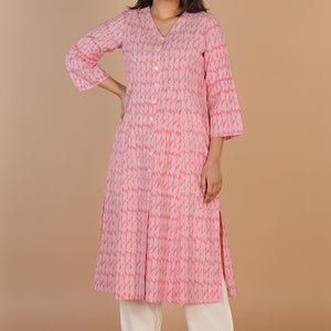 Ikat long kurti