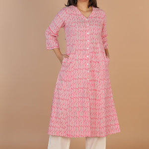 Ikat long kurti