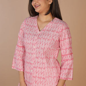 Ikat long kurti
