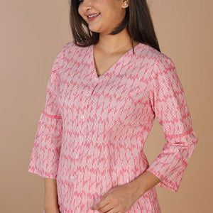 Ikat long kurti