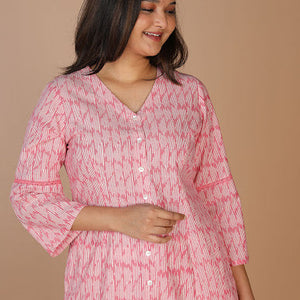 Ikat long kurti