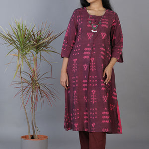 Cotton pochampally ikkat kurta