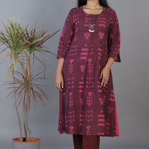 Cotton pochampally ikkat kurta