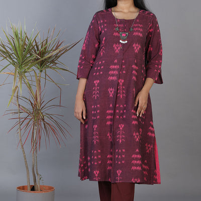 Cotton pochampally ikkat kurta