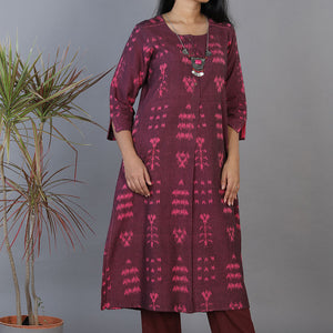 Cotton pochampally ikkat kurta