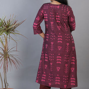 Cotton pochampally ikkat kurta