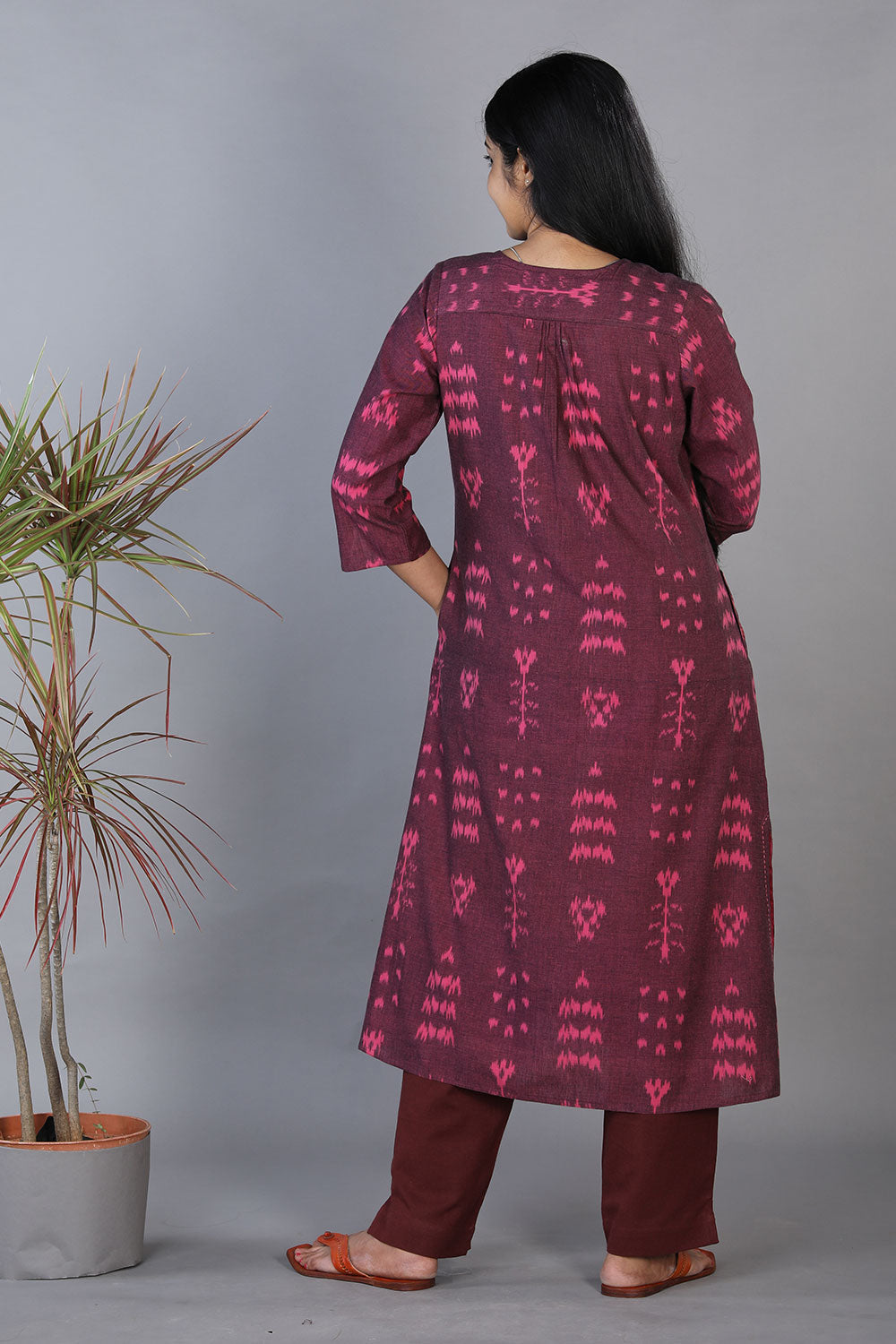 Cotton pochampally ikkat kurta