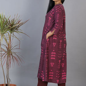Cotton pochampally ikkat kurta