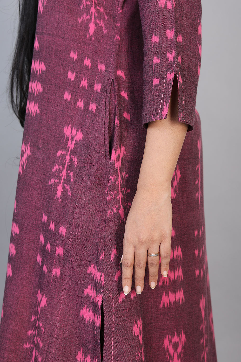 Cotton pochampally ikkat kurta