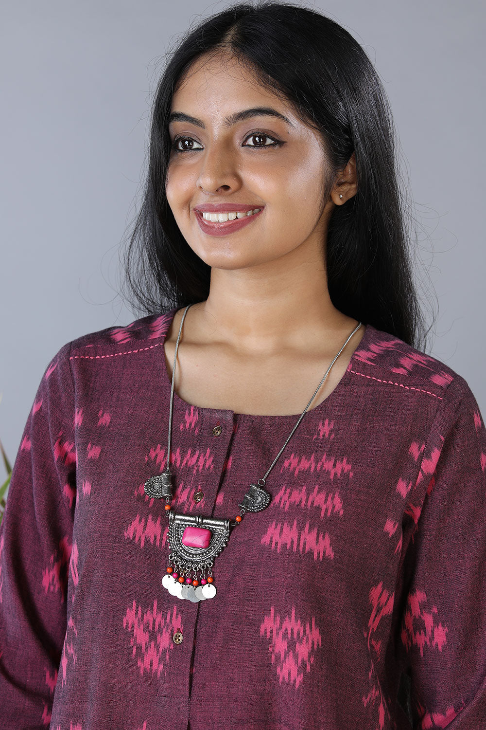 Cotton pochampally ikkat kurta