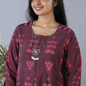 Cotton pochampally ikkat kurta