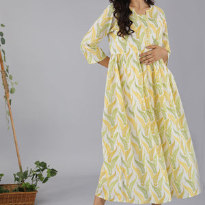 Gathered cotton handblock printed kurti