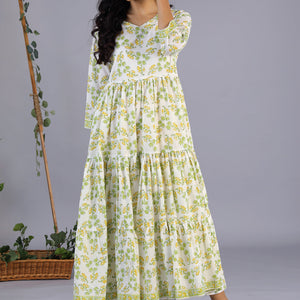 Handblock printed dress