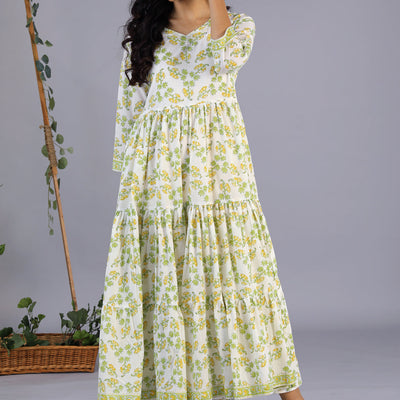 Handblock printed dress