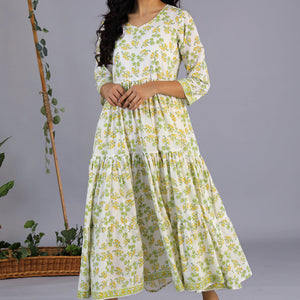 Handblock printed dress