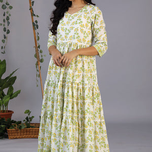 Handblock printed dress