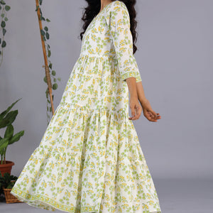 Handblock printed dress