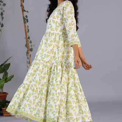 Handblock printed dress