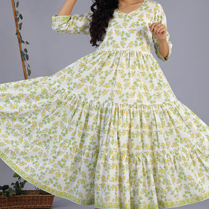 Handblock printed dress