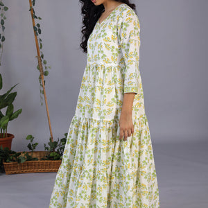 Handblock printed dress