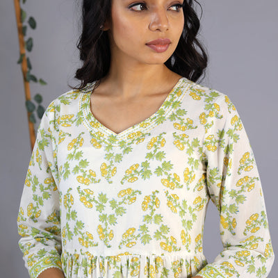 Handblock printed dress